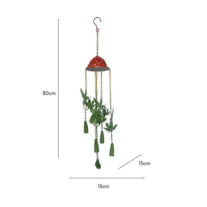 Willow &amp; Silk Hanging Birds Chime w/Bell 13x13x80cm