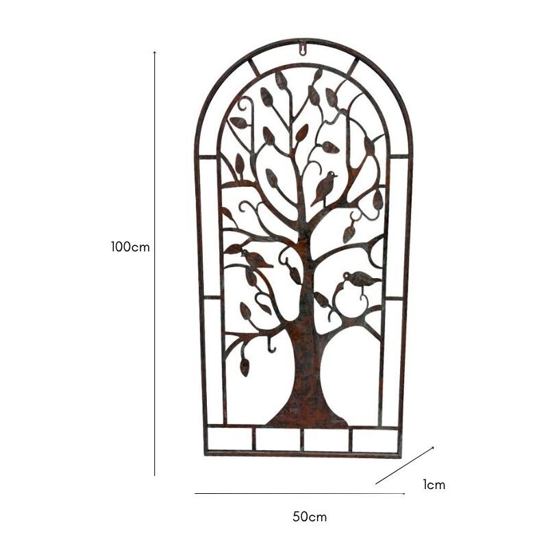 Willow &amp; Silk Arched Tree-of-Life Wall Art 50x1x100cm