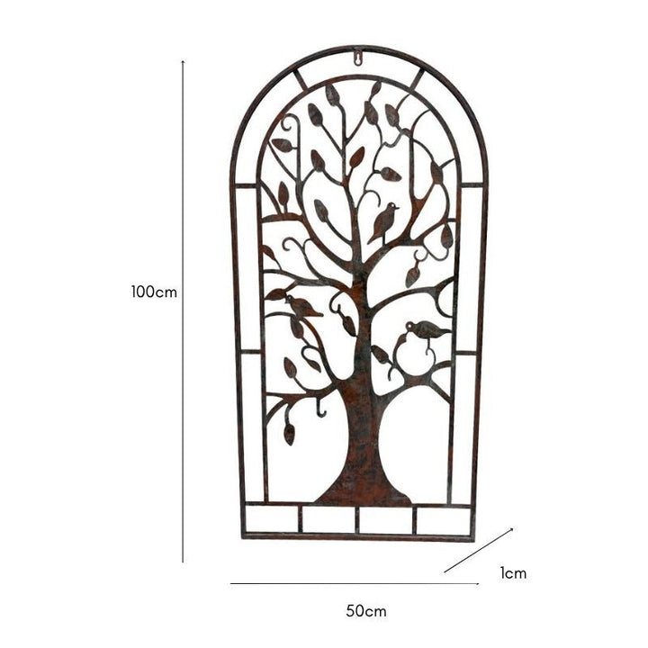 Willow &amp; Silk Arched Tree-of-Life Wall Art 50x1x100cm
