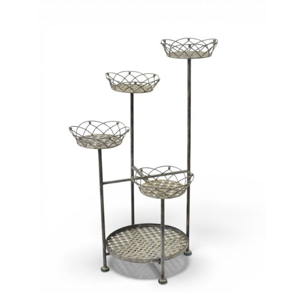 Willow &amp; Silk Tiered Plant Stand 41X41X80CM