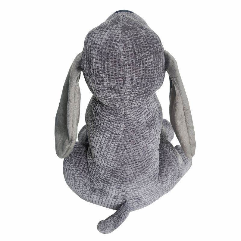 Willow &amp; Silk Grey Fabric Long-Eared Dog Door Stopper