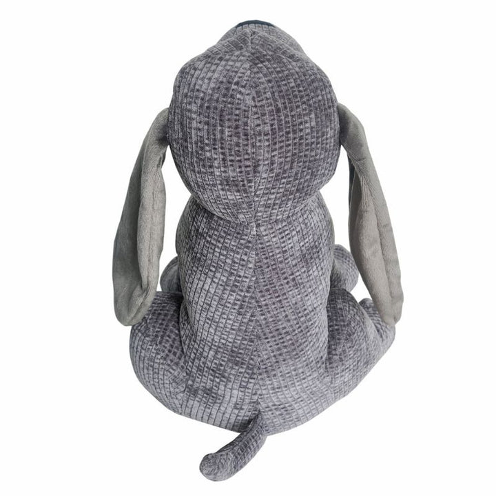 Willow &amp; Silk Grey Fabric Long-Eared Dog Door Stopper