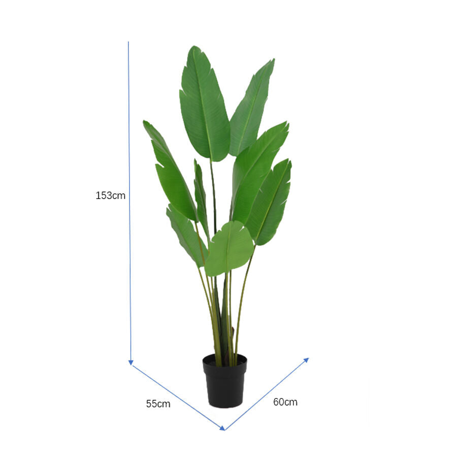 Willow &amp; Silk 153cm Potted Artificial Strelitzia Bird of Paradise Tree