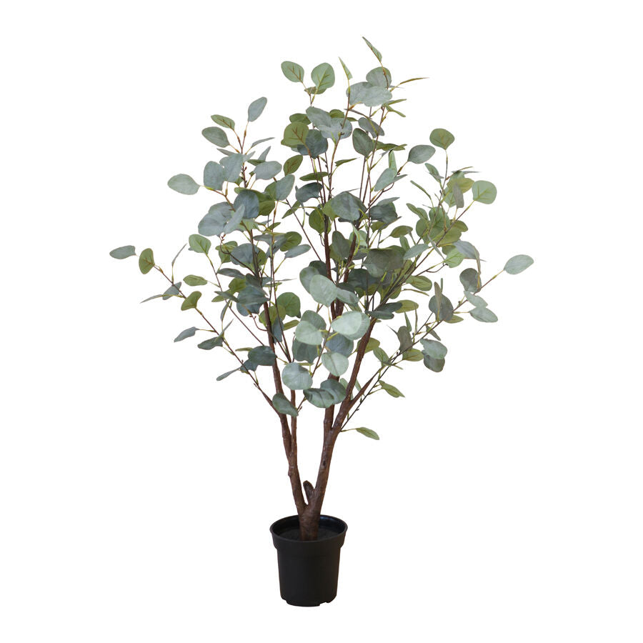 Willow &amp; Silk 100cm Potted Artificial Eucalyptus Gum Tree