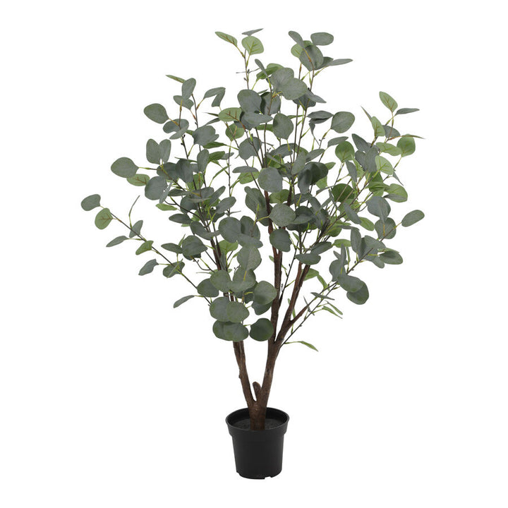 Willow &amp; Silk 100cm Potted Artificial Eucalyptus Gum Tree