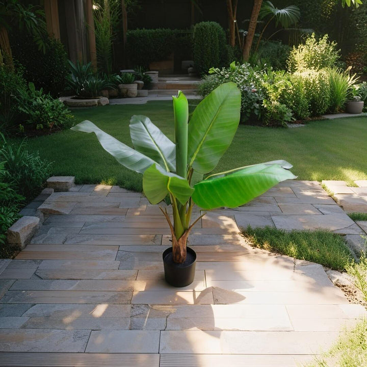 Willow &amp; Silk 90cm Potted Artificial Banana Tree