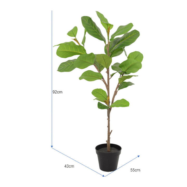 Willow &amp; Silk 92cm Potted Artificial Lofty Fig Ficus Tree