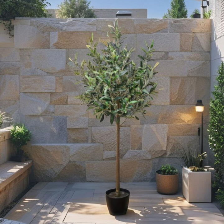 Willow &amp; Silk 80cm Potted Artificial Olive Tree