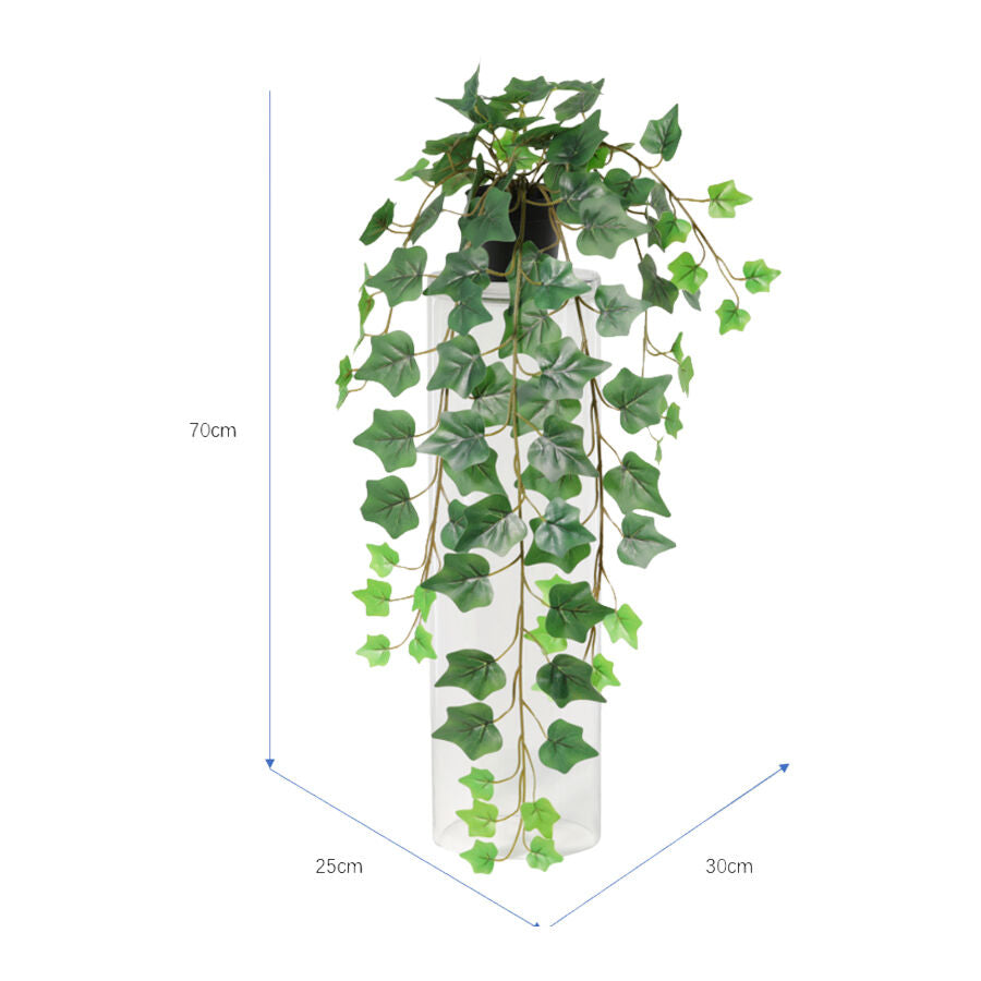 Willow &amp; Silk 70cm Potted Artificial Elegent Hanging Ivy