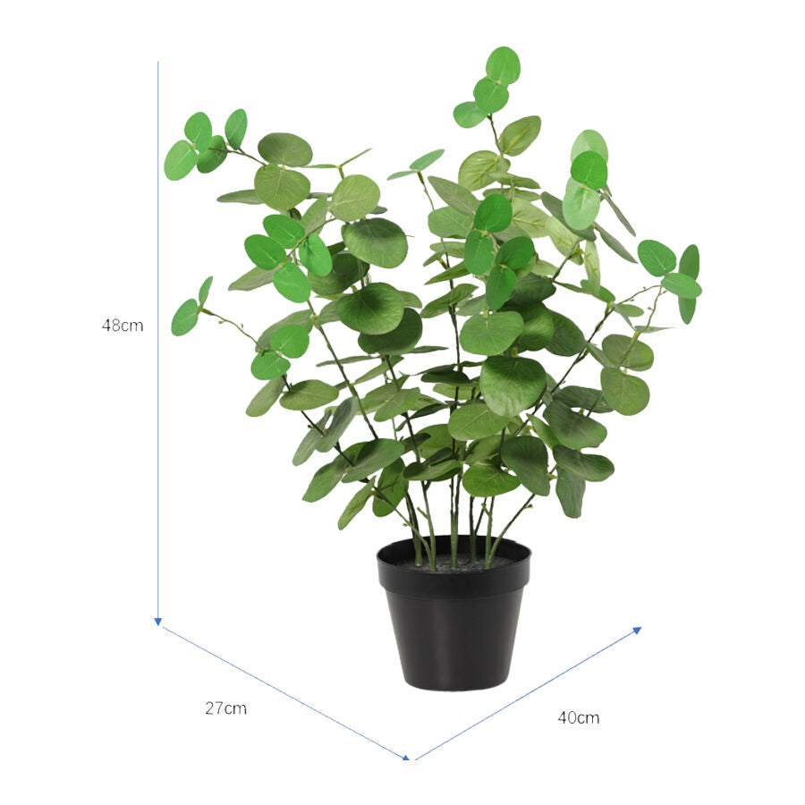 Willow &amp; Silk 48cm Potted Artificial Leafy Serenity Eucalyptus