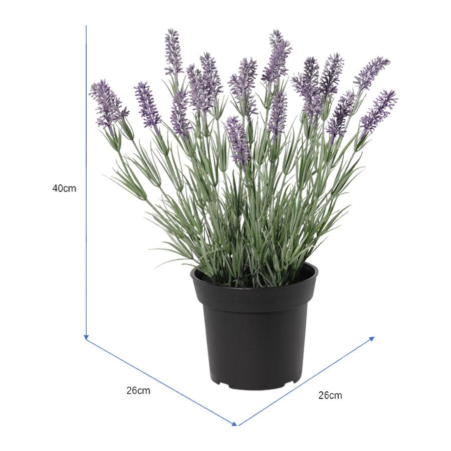 Willow &amp; Silk 40cm Potted Artificial Elegant Lavender Plant