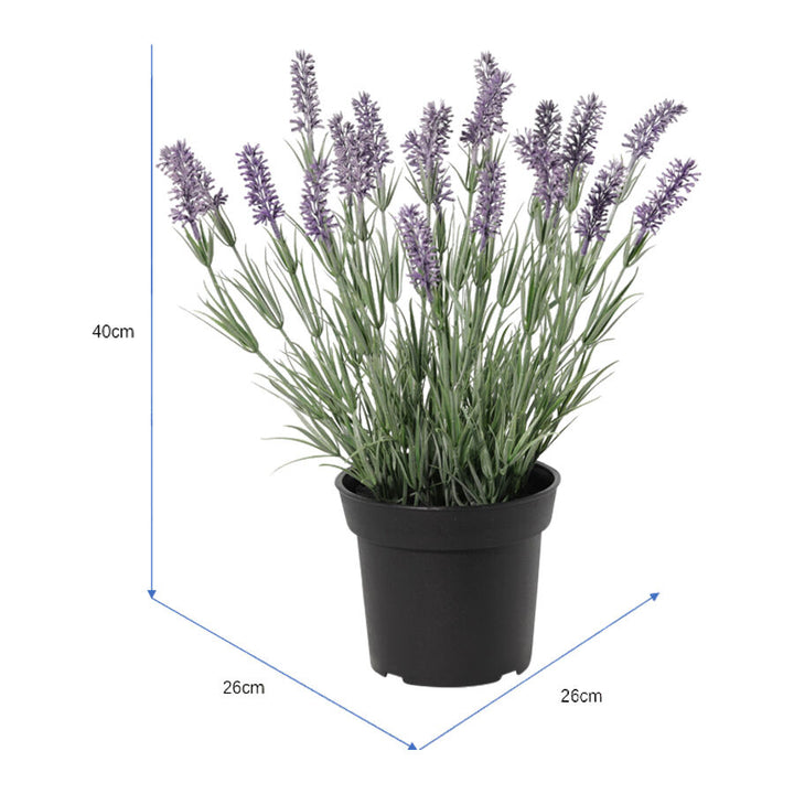 Willow &amp; Silk 40cm Potted Artificial Elegant Lavender Plant