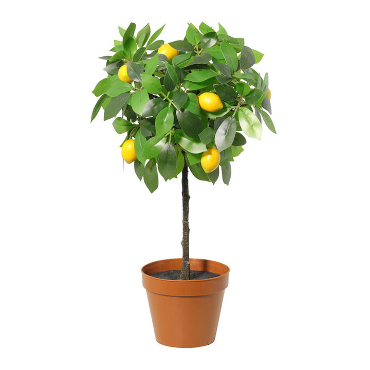 Willow &amp; Silk 43cm Potted Artificial Lemon Tree/Citrus Charm Pottery
