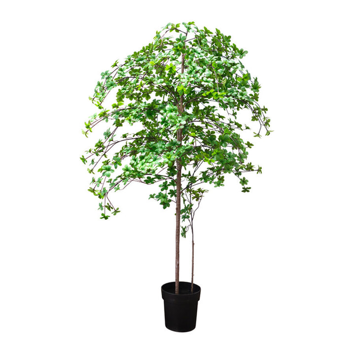Willow &amp; Silk 193cm Potted Artificial Enkanthus Shrub/Pure Green Haven