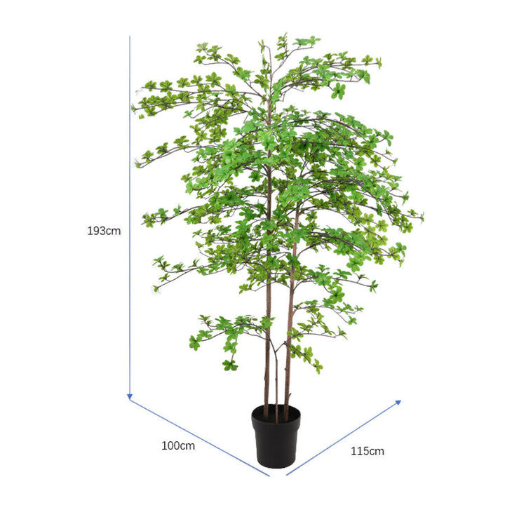 Willow &amp; Silk 193cm Potted Artificial Enkanthus Shrub/Pure Green Haven