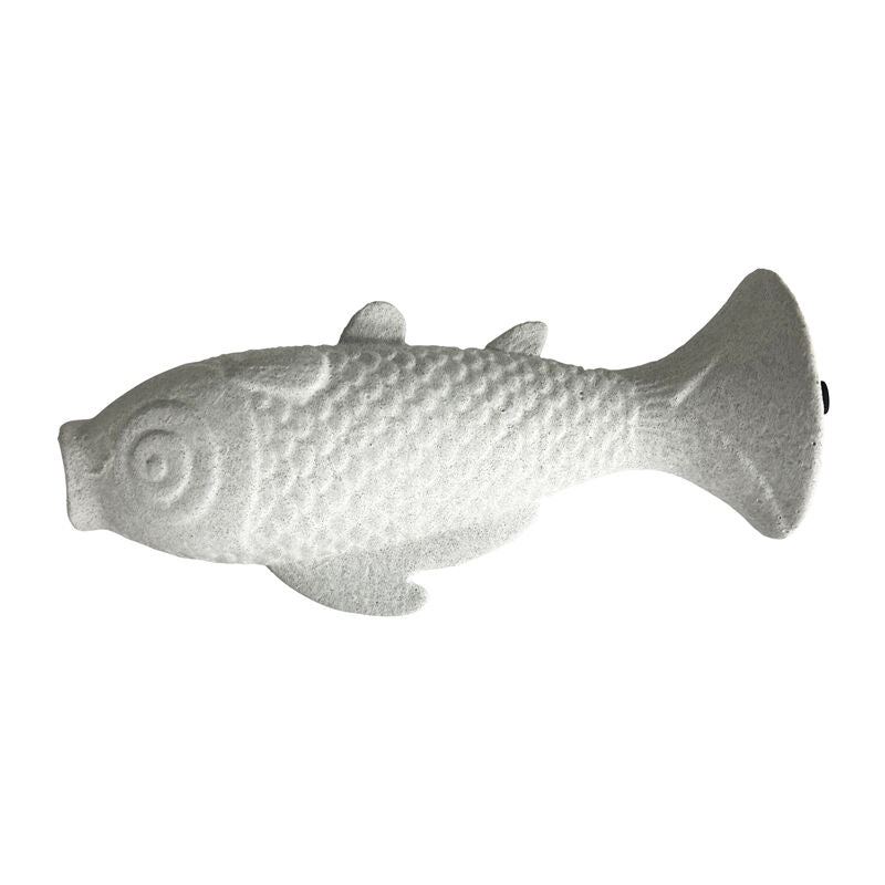 Willow &amp; Silk Ceramic 24cm Contemporary White Fish Vase/ Ornament/ Planter