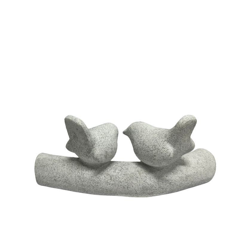 Willow &amp; Silk Contemporary 2 Birds On Branch Ornament 20x7x8.5cm
