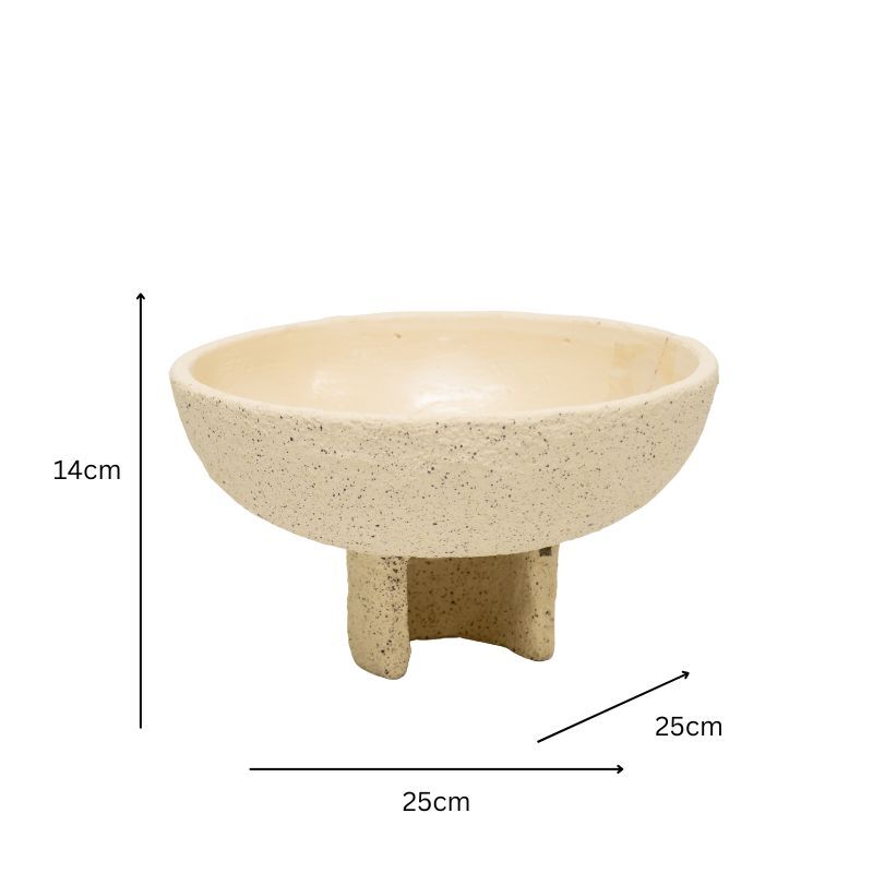 Willow &amp; Silk Contemporary Curve-Base Textured Bowl 25x25x14cm