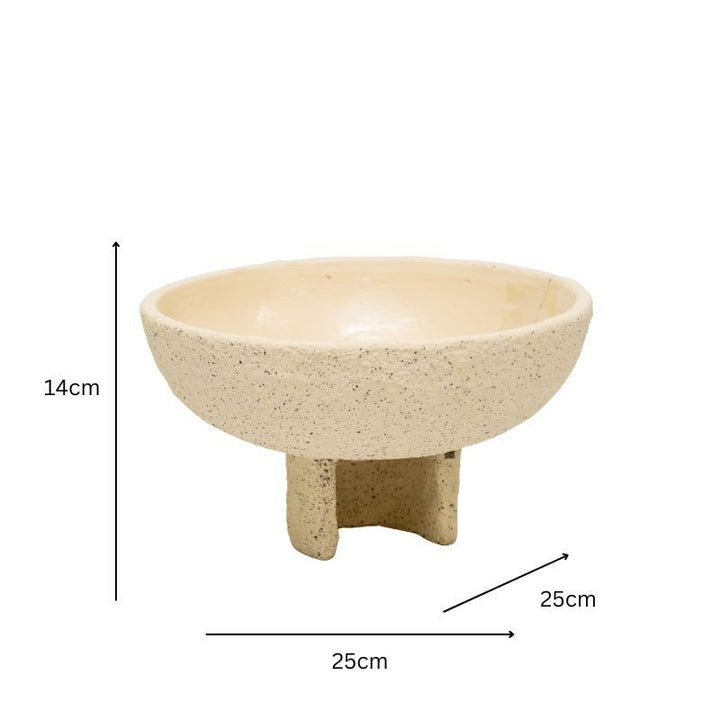Willow &amp; Silk Contemporary Curve-Base Textured Bowl 25x25x14cm