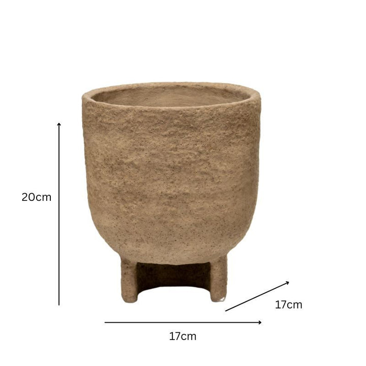 Willow &amp; Silk Set/3 Asst Curve- Base Planters w/Hole+ Plug 17x17x20cm