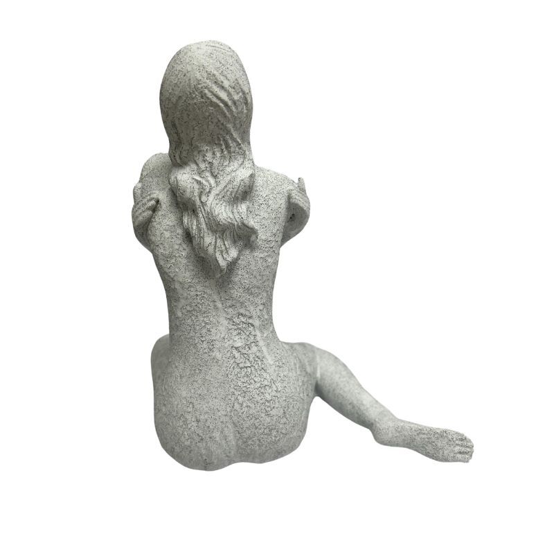 Willow &amp; Silk Lady Ornament/Figurine Folded Arms 22.5cm Textured White