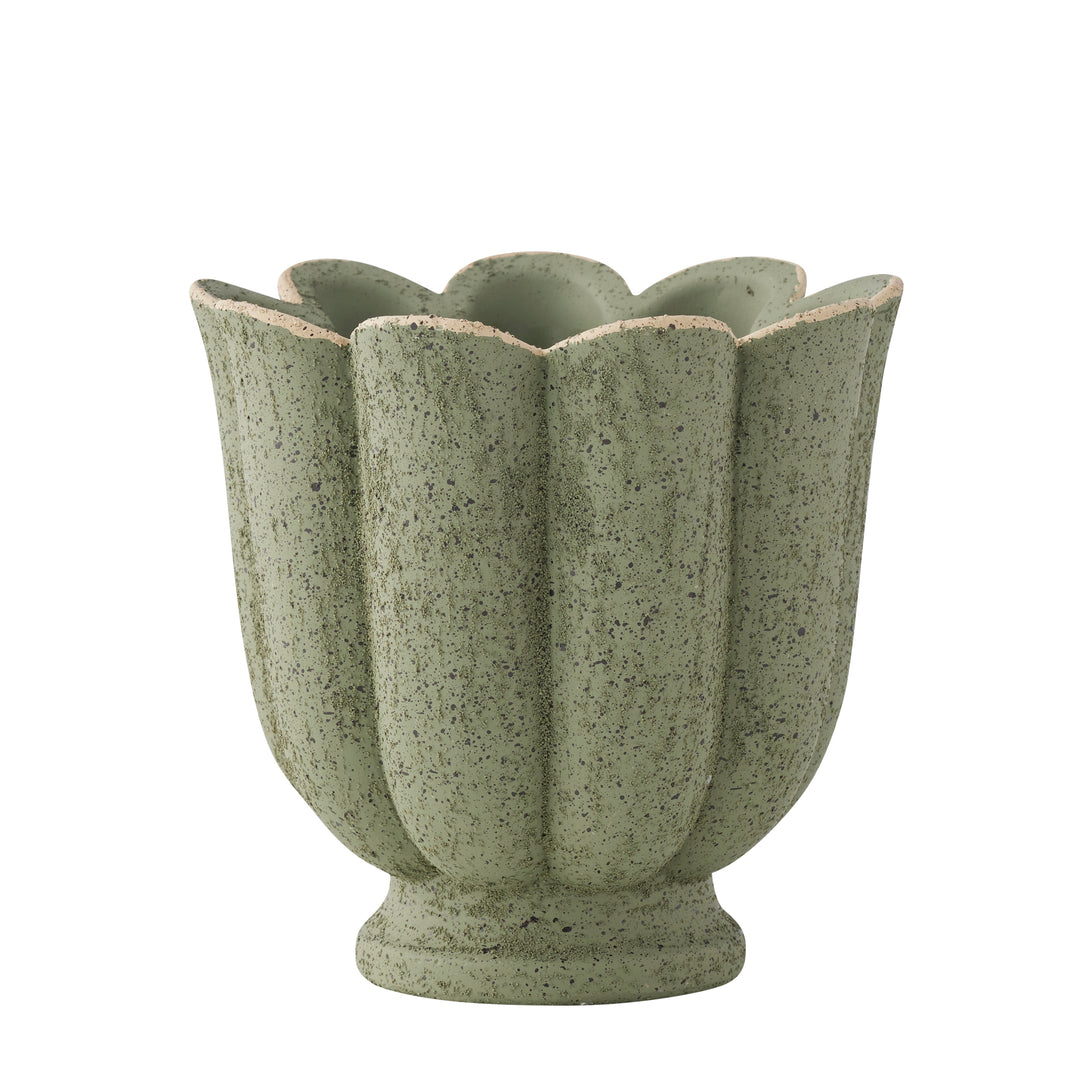 Willow &amp; Silk Petal Vase/Planter 18*17.5 cm