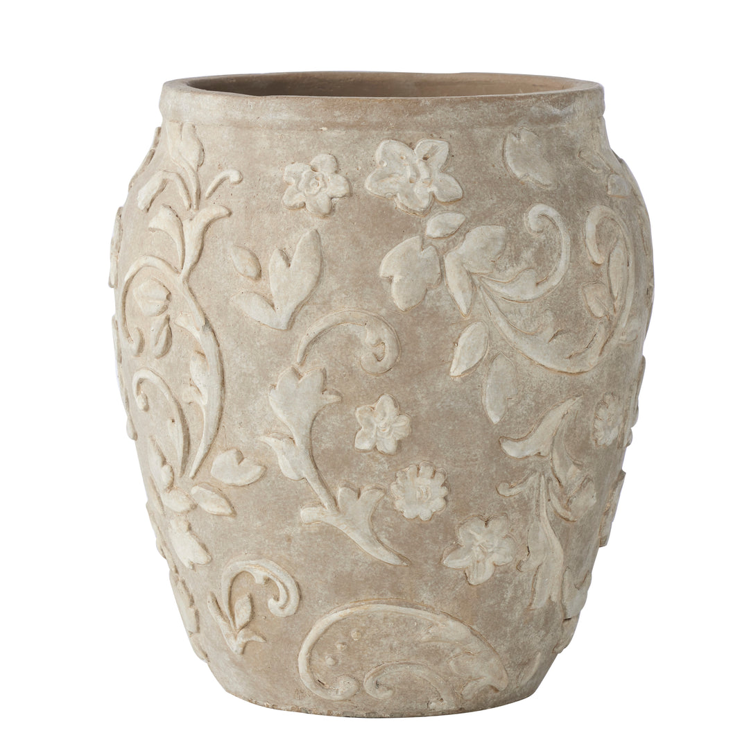 Willow &amp; Silk Embossed Fleur Vase/Planter w/Hole &amp; Plug 26.5*30cm
