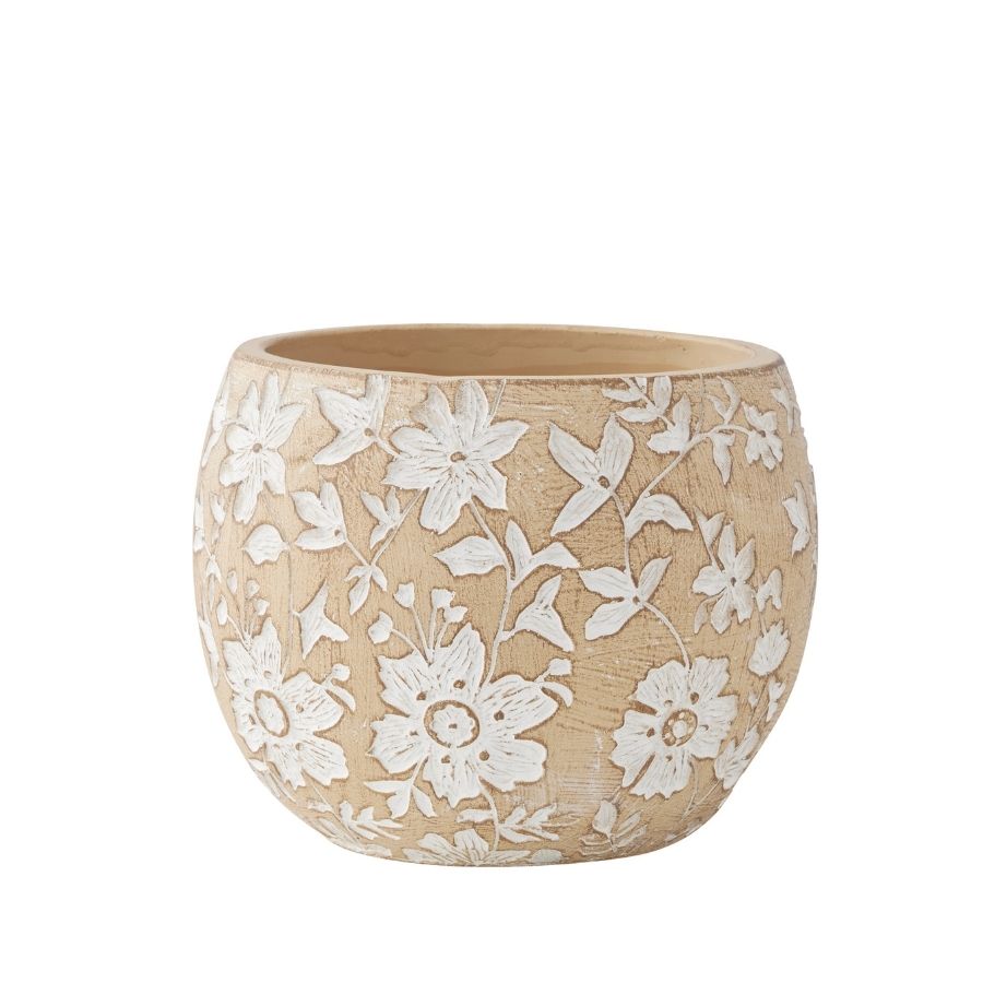 Willow &amp; Silk Flora Planter w/Hole &amp; Plug 13*10cm