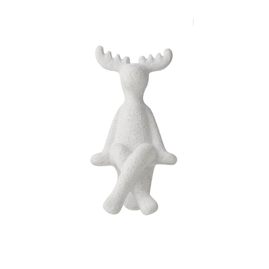 Willow &amp; Silk White Reindeer Pot Hanger 6*4.5*12cm