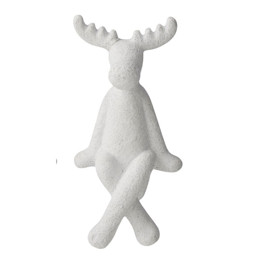 Willow &amp; Silk White Reindeer Pot Hangers7.5*5*15cm
