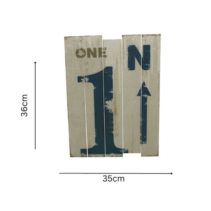 Willow &amp; Silk Wooden Vintage 36cm Nautical Plaque Sign Wall Art