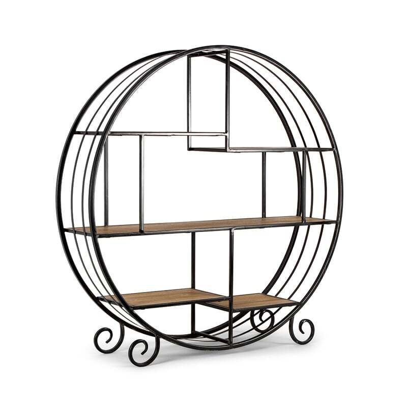 Willow &amp; Silk Metal 90cm Round 5-Shelf Floating Floor Rack/Organiser