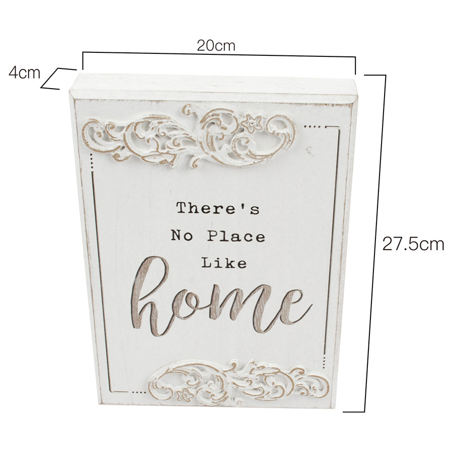 Willow &amp; Silk Plaque Sign 27.5cm White &