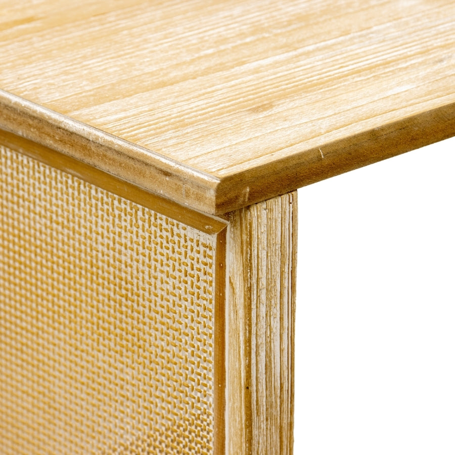 Willow &amp; Silk Wooden 120cm 2-Tier Strand Lattice Organiser/Console Table