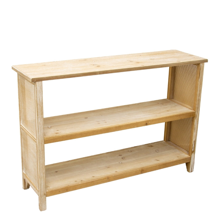 Willow &amp; Silk Wooden 120cm 2-Tier Strand Lattice Organiser/Console Table