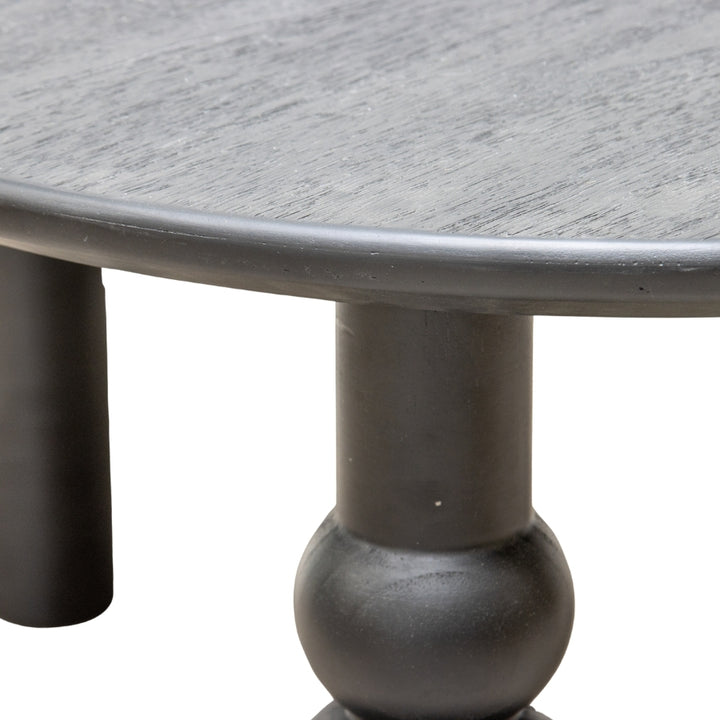 Willow &amp; Silk Wooden 80cm Round Black Avoca Coffee Side/Table