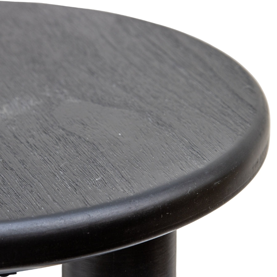 Willow &amp; Silk Wooden 39cm Black Avoca Coffee/Side Table/Furniture/Stool