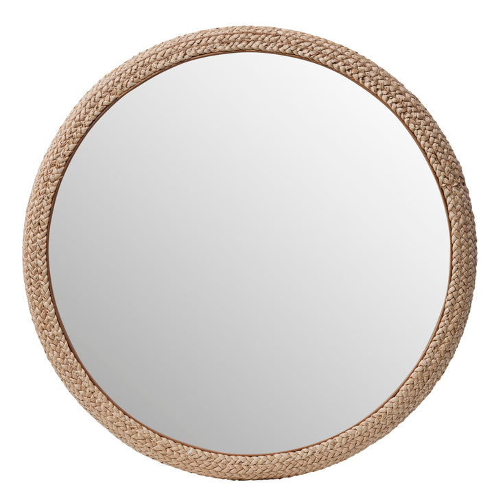 Willow &amp; Silk 70cm Round Mirror Woven 70*4*70