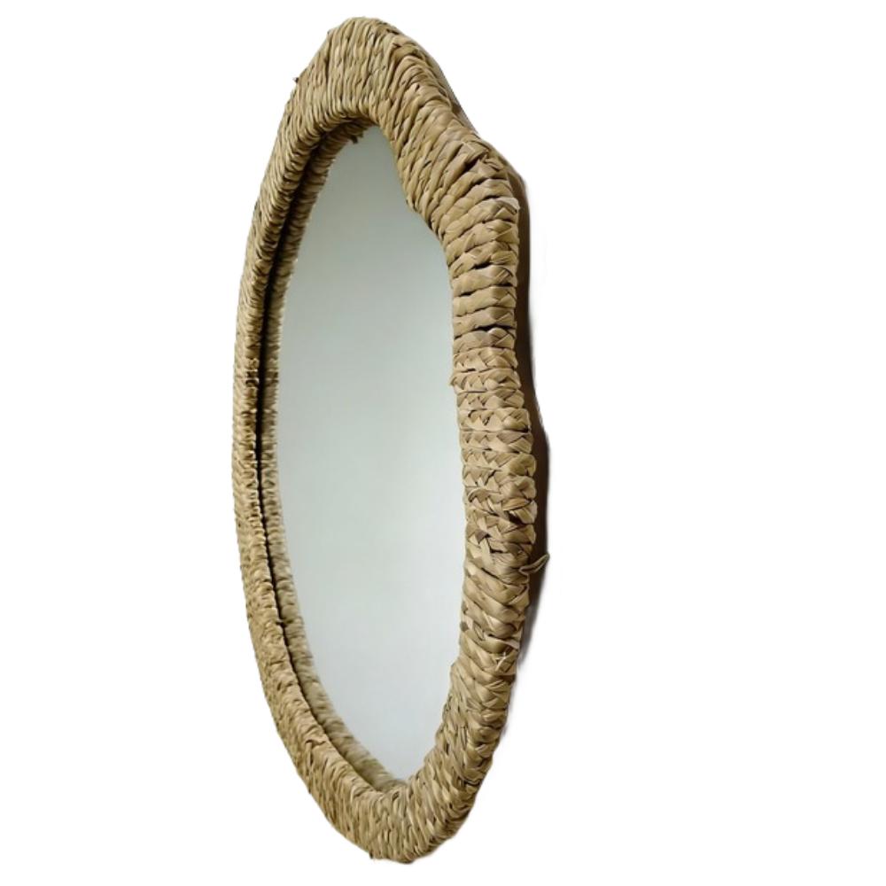 Willow &amp; Silk 70cm Abstract Woven Mirror 70*3.5*70