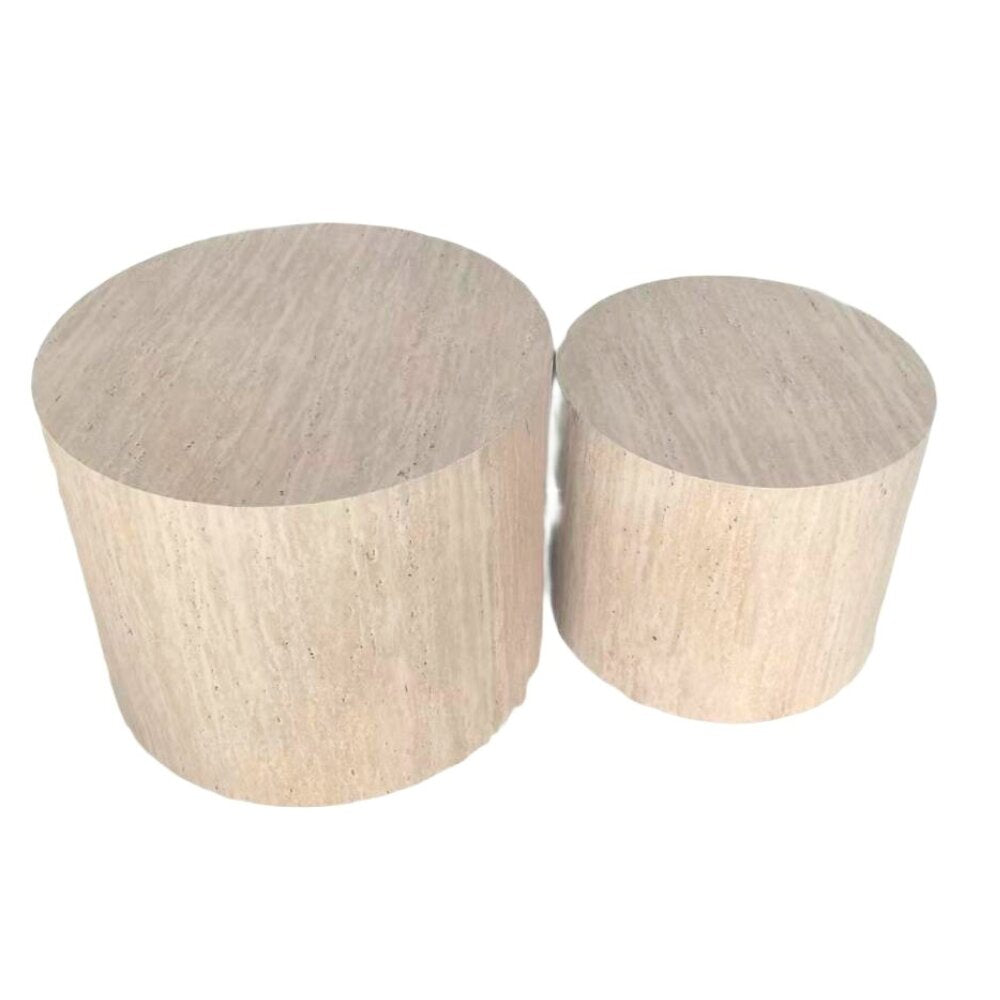 Willow &amp; Silk Set/2 Nested Round Display Pillars 48*38