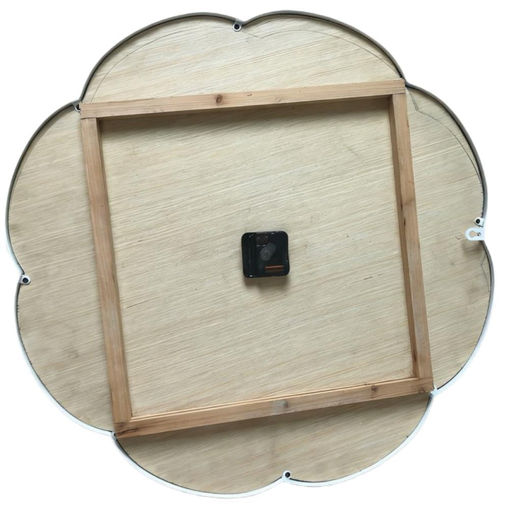 Willow &amp; Silk 60cm Wood &amp; Gold Scalloped Clock  60*3.5*60