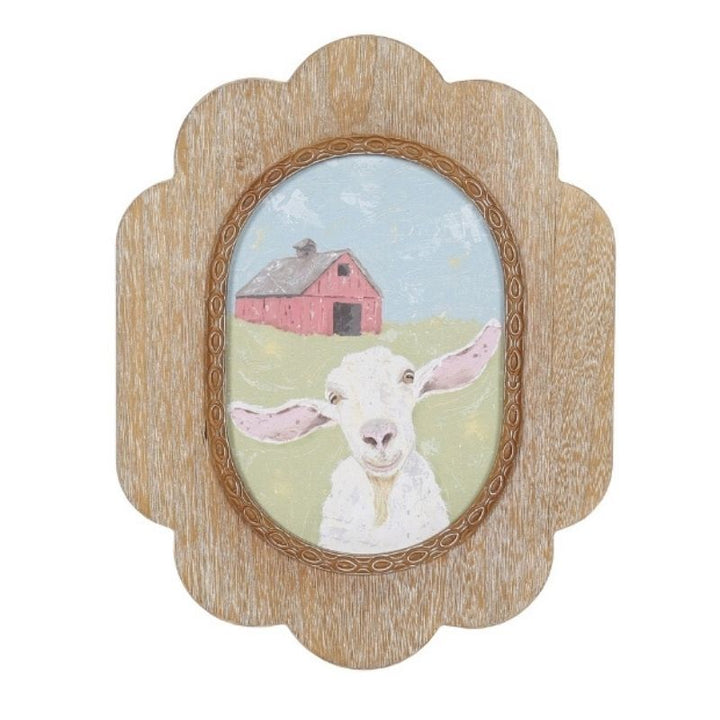 Willow &amp; Silk Wall Art Framed Smiling Sheep 30x2.5x38cm