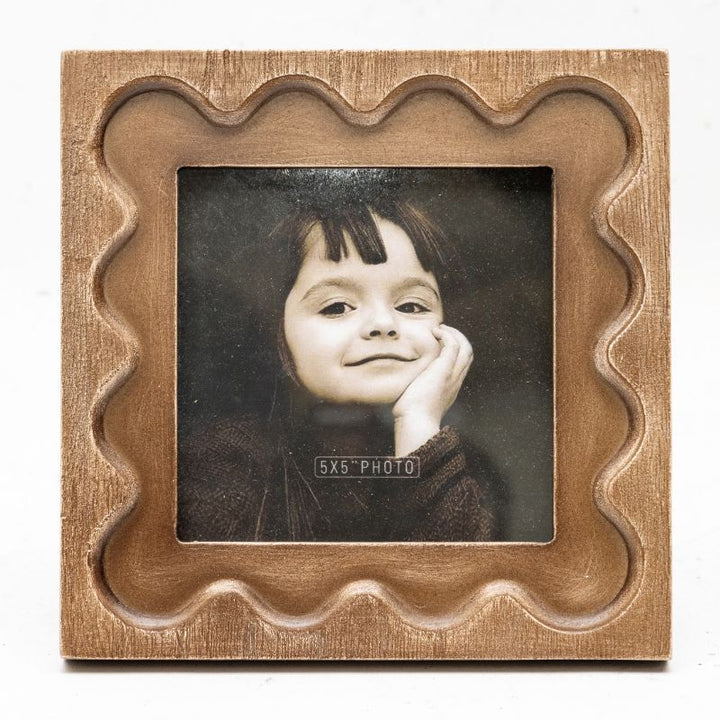 Willow &amp; Silk Photo Frame Designer 18x2.2x18cm Natural