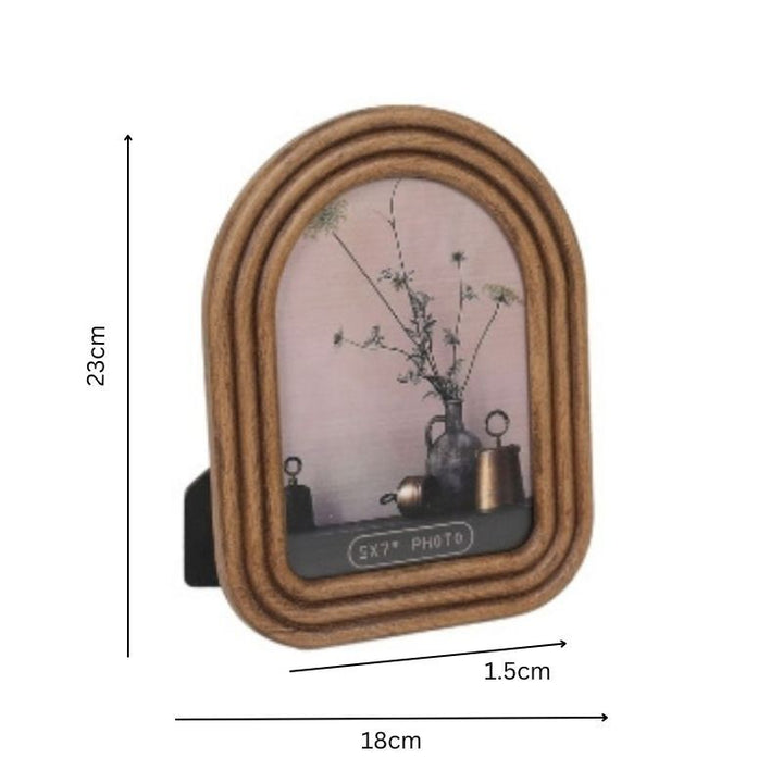 Willow &amp; Silk Photo Frame Contemporary Arch Style 18x1.5x23cm Natural