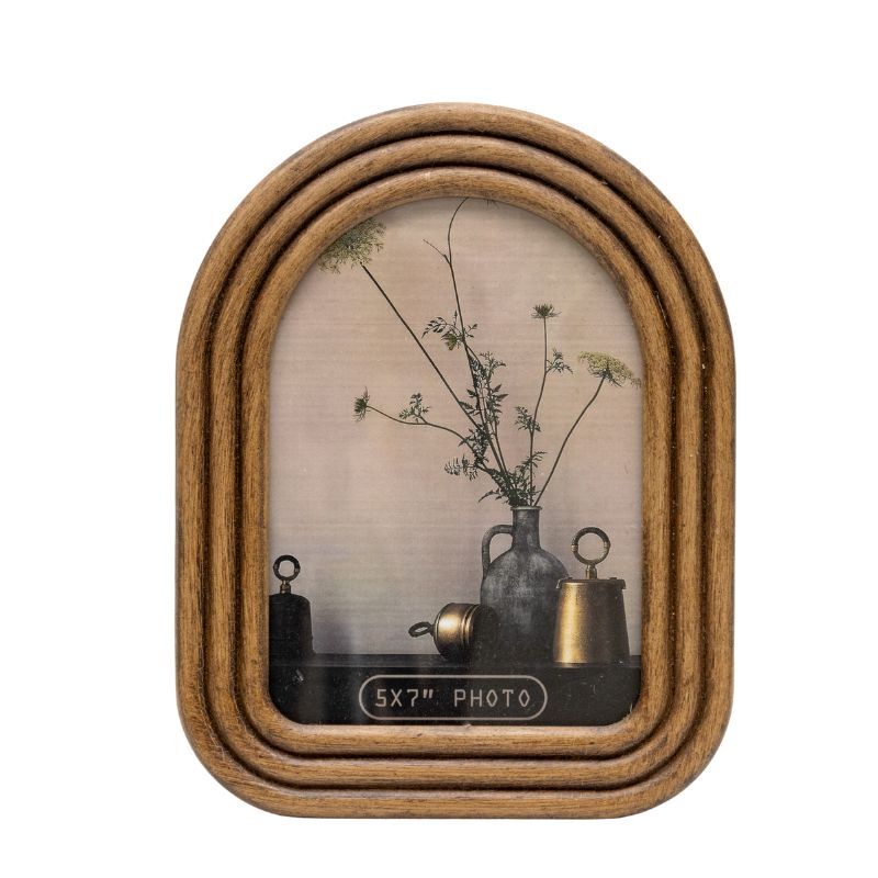 Willow &amp; Silk Photo Frame Contemporary Arch Style 18x1.5x23cm Natural