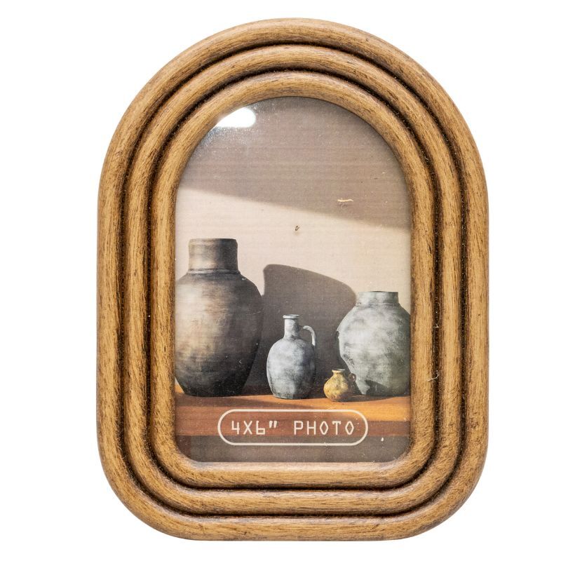 Willow &amp; Silk Photo Frame Contemporary Arch Style 15x1.5x20cm Natural 4x6"