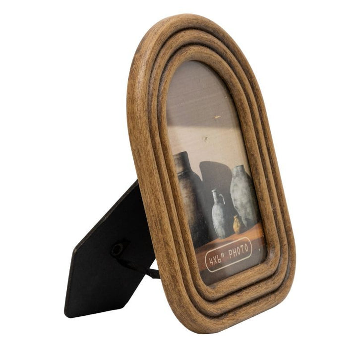 Willow &amp; Silk Photo Frame Contemporary Arch Style 15x1.5x20cm Natural 4x6"