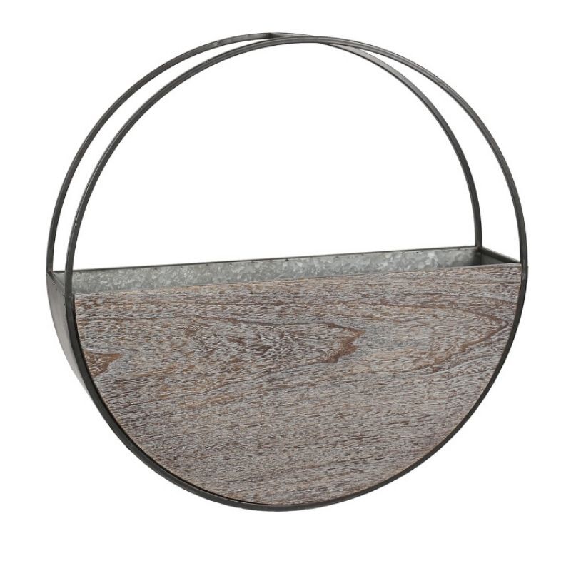 Willow &amp; Silk 60cm Timber Elemental Wall Planter 60x60x14cm