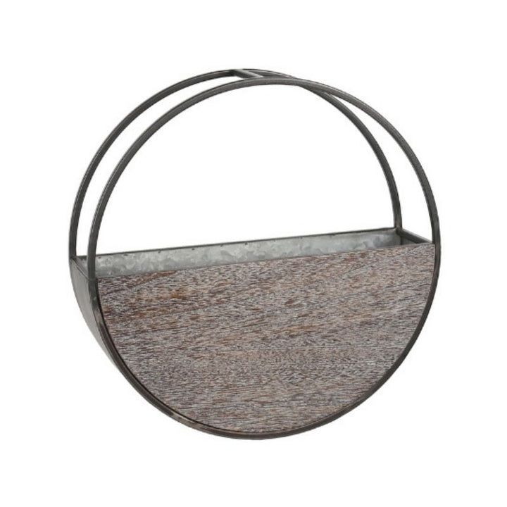 Willow &amp; Silk 40cm Timber Elemental Wall Planter 40x40x12cm