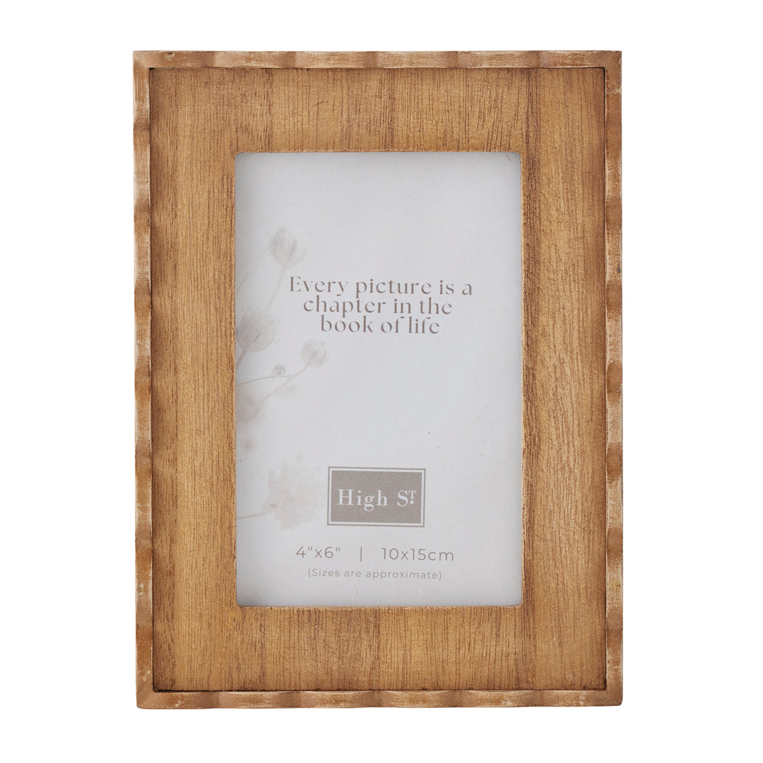 Willow &amp; Silk Belle Scolloped 4x6 Photoframe 1x2x20cm